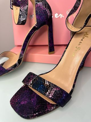 NUEVAS Alma en Pena Tacón Animal Print 37 Fiesta