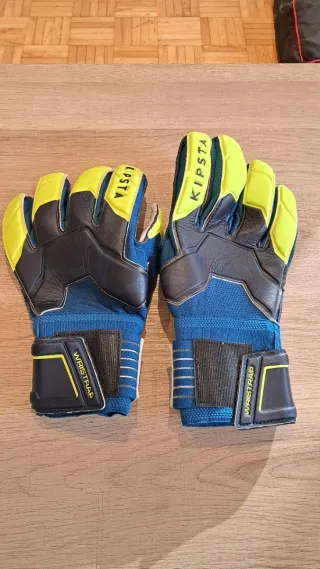 Guantes Portero Kipsta F500 Talla 10 Azul/Amarillo