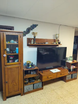 Mueble comedor rústico mexicano madera y cristal