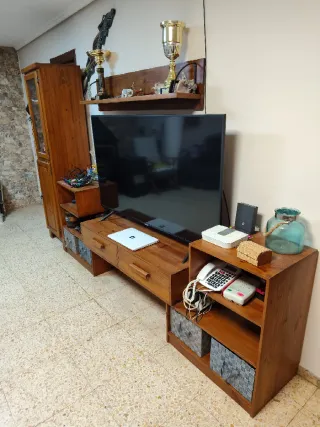 Mueble comedor rústico mexicano madera y cristal