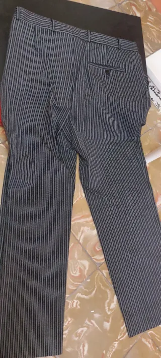 Pantalón Zaragüel Chico Rayas Gris/Negro