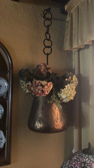 Caldero de cobre decorativo