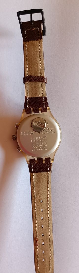 Orologio Swatch Crono Marrone Arancione