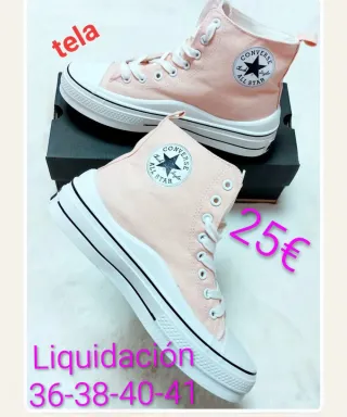 Zapatillas Converse Tela Rosa Talla 36-41