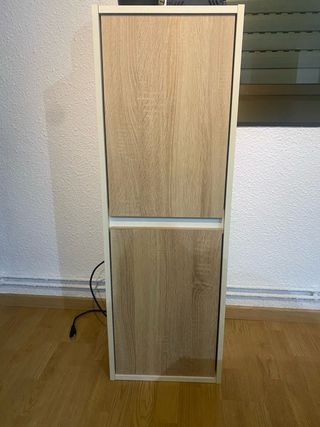 Mueble TV y Estantería Madera y Blanca