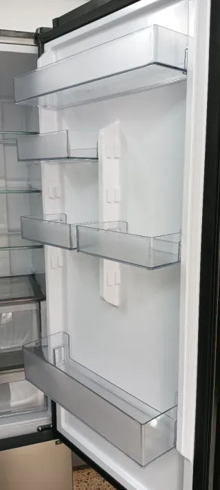 Nevera combi con tara nueva Candy plateada