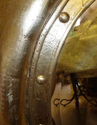 Specchio rotondo foglia oro e argento