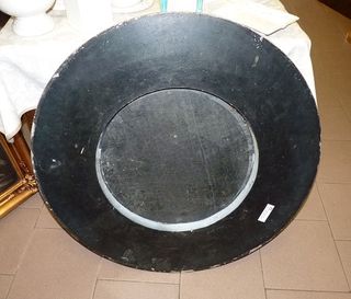 Specchio rotondo foglia oro e argento