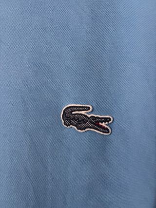 Polo Lacoste Azul Cuello Contraste Talla M