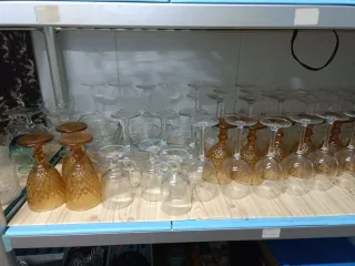Juego de copas de cristal