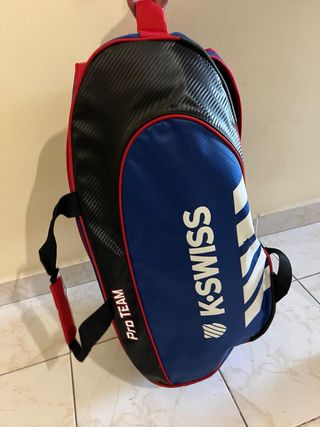 Bolsa de pádel K-Swiss azul y roja