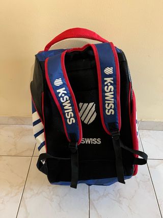 Bolsa de pádel K-Swiss azul y roja