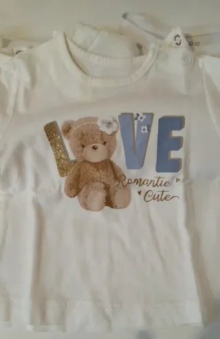 Set 3 magliette bimba 3/6 mesi