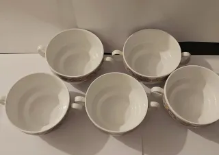 Juego 5 Tazas y platos Consomé Vintage Pontesa