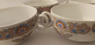 Juego 5 Tazas y platos Consomé Vintage Pontesa