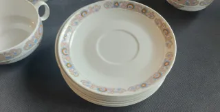 Juego 5 Tazas y platos Consomé Vintage Pontesa