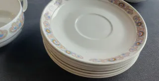 Juego 5 Tazas y platos Consomé Vintage Pontesa