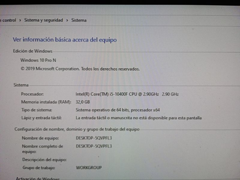 Ordenador VSPC i5 10th Gen 16GB RAM 8GB Gráfica afbeelding 3