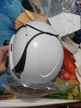 Casco Moto/Bici Blanco con Visera