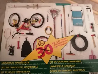 Juego de ganchos universales rojos