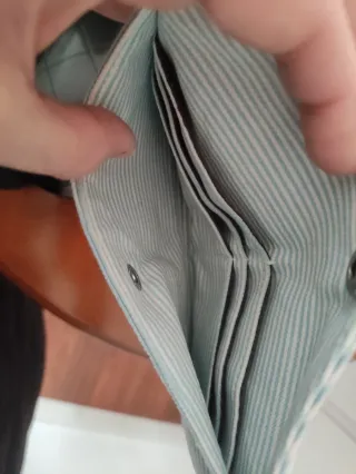 Cartera de tela con estampado de barco