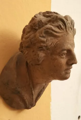 Scultura antica terracotta cm 13x18x13