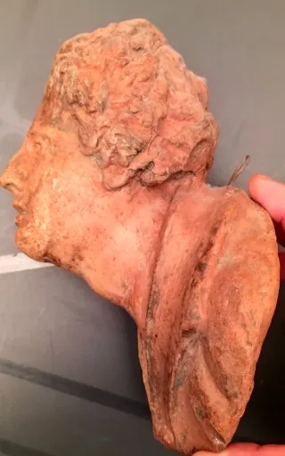 Scultura antica terracotta cm 13x18x13