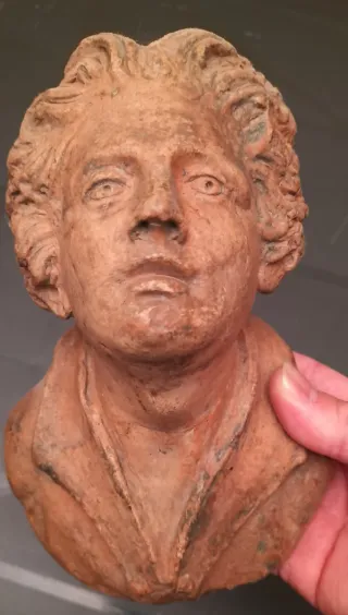 Scultura antica terracotta cm 13x18x13