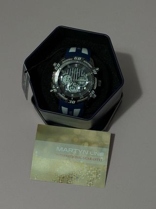 Reloj Martyn Line Azul y Plateado Nuevo