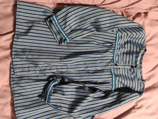 Blusón fallero rayas azules 6-8 años