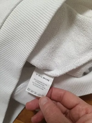 Sudadera SILBON Blanca Talla XS