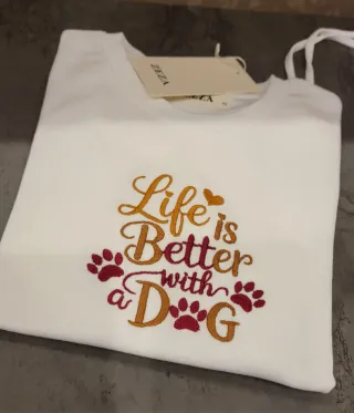 Maglietta ZEZA Life is Better with a Dog