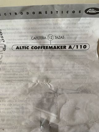 Cafetera electrica dos tazas