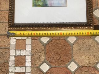 Cuadro acuarela paisaje montañoso