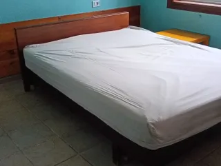 Cama Madera Maciza 150cm Antigua