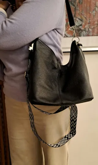 Borsa donna in pelle nera