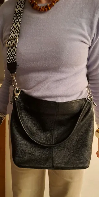 Borsa donna in pelle nera