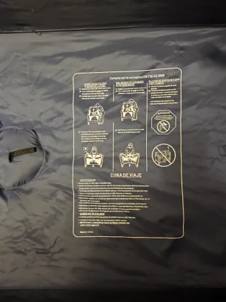 Cuna de viaje con colchó Protector de colchón,y sa