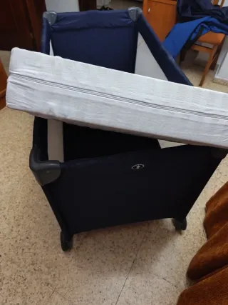 Cuna de viaje con colchó Protector de colchón,y sa