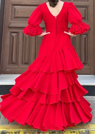 Traje de Flamenca Rojo Talla 3840