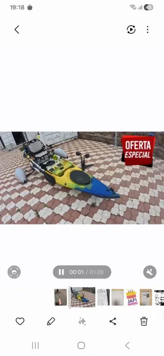 Kayak Alborán FX de pedales.  Pesquero