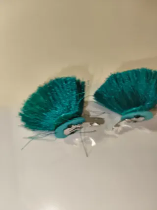 Pompón para zapatos verde