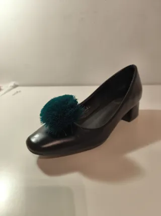 Pompón para zapatos verde