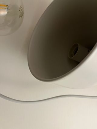 2 Lámparas Techo Cerámica Blanca con detalle Roble