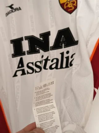 Camiseta futbol retro AS Roma. Talla L