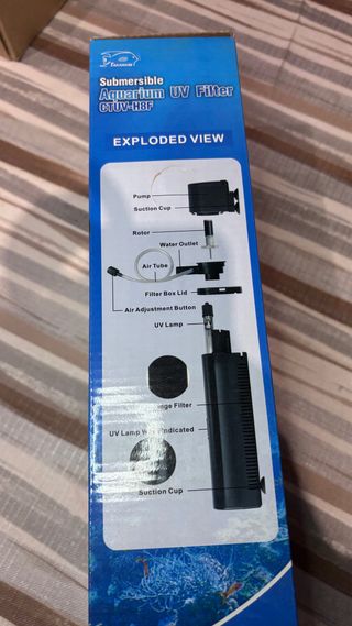 Filtro acuario interior con luz UV