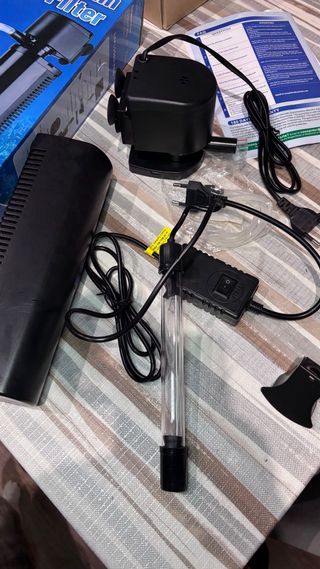 Filtro acuario interior con luz UV