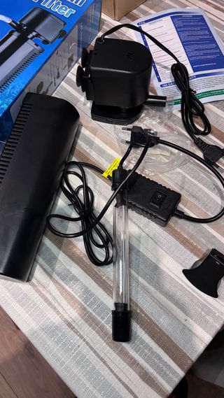 Filtro acuario interior con luz UV