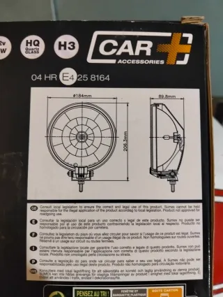 Faros Sirius 12V 55W H3 Inox