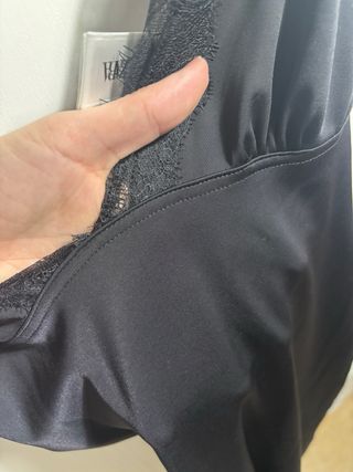 Vestido largo Zara encaje negro